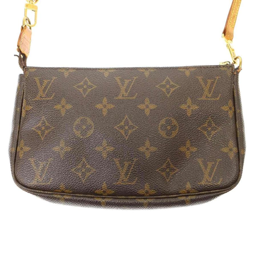 LOUIS VUITTON ルイヴィトン M51980 ポシェット アクセソワール モノグラム キャンバス ショルダーポーチ シリアルNo.VI1010 ブラウン - LOUIS VUITTON（ルイ・ヴィトン） M51980 ポシェット アクセソワール