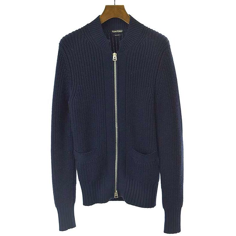 TOM FORD トム フォード ジップアップメリノウールニットブルゾン  
