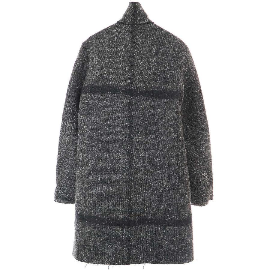 m.a+ エムエークロス ウールコート m.a＋ エムエークロス レザートグル ウールラインコート グレー