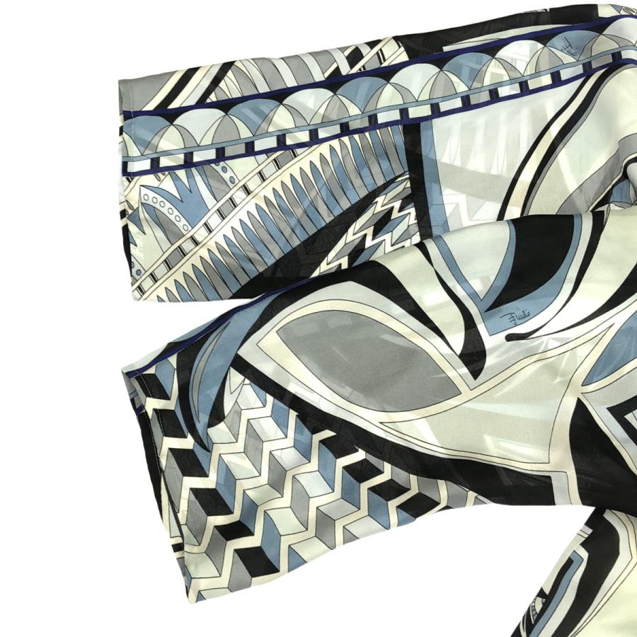 エミリオプッチのシルクワンピース EMILIO PUCCI エミリオプッチ シルクワンピース 36RH58 ブルー