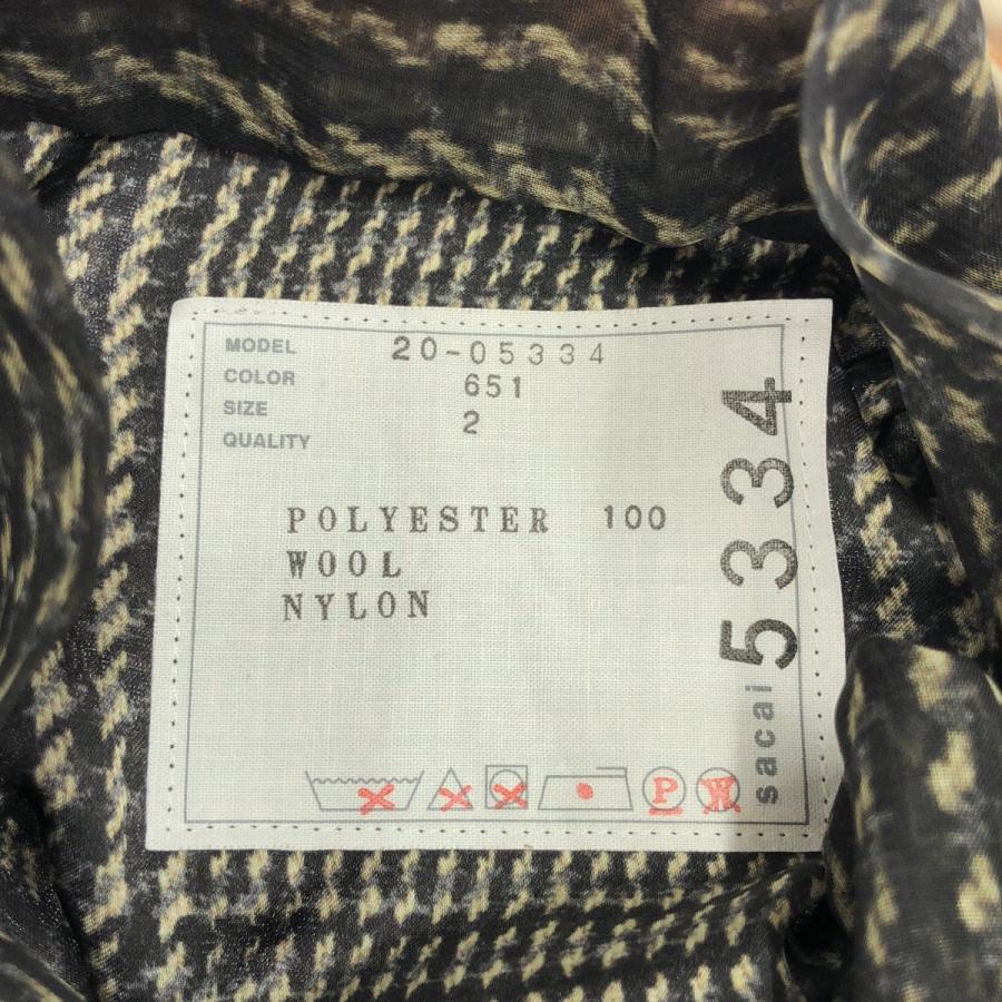 sacai（サカイ） 20AW グレンチェックシアーブラウスシャツ 20-05334