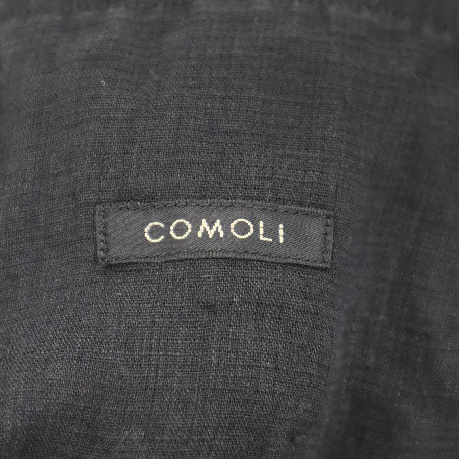 COMOLI（コモリ） 22SS リネンWクロス ジャケット V01-01018 ブラック