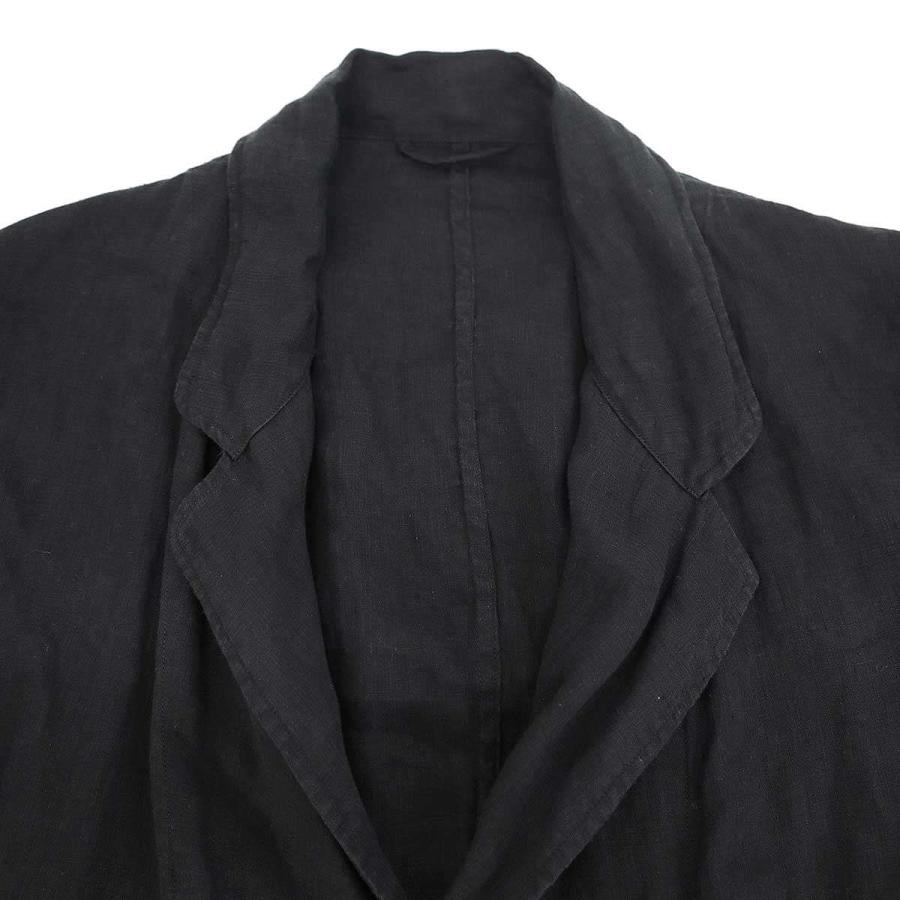 COMOLI（コモリ） 22SS リネンWクロス ジャケット V01-01018 ブラック