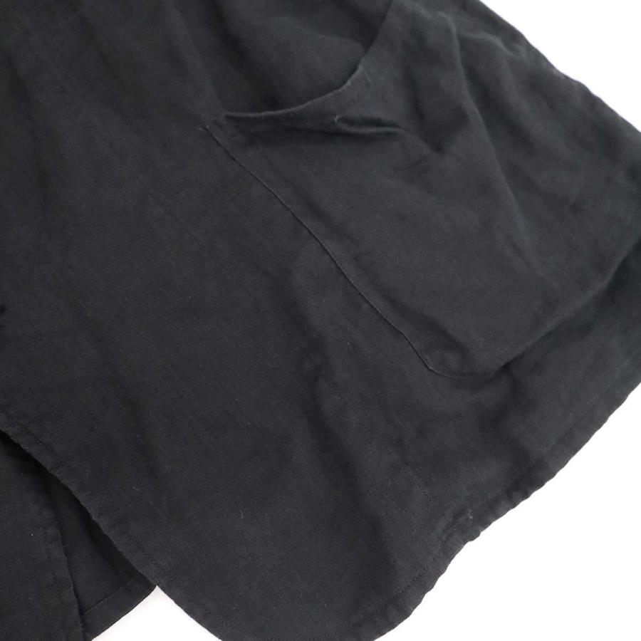 COMOLI（コモリ） 22SS リネンWクロス ジャケット V01-01018 ブラック
