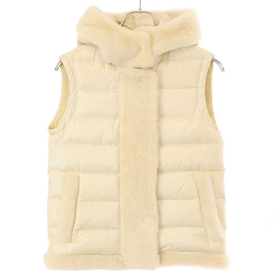 EMMETI エンメティ ナイロンコンビムートンフーデッドダウンベスト 27