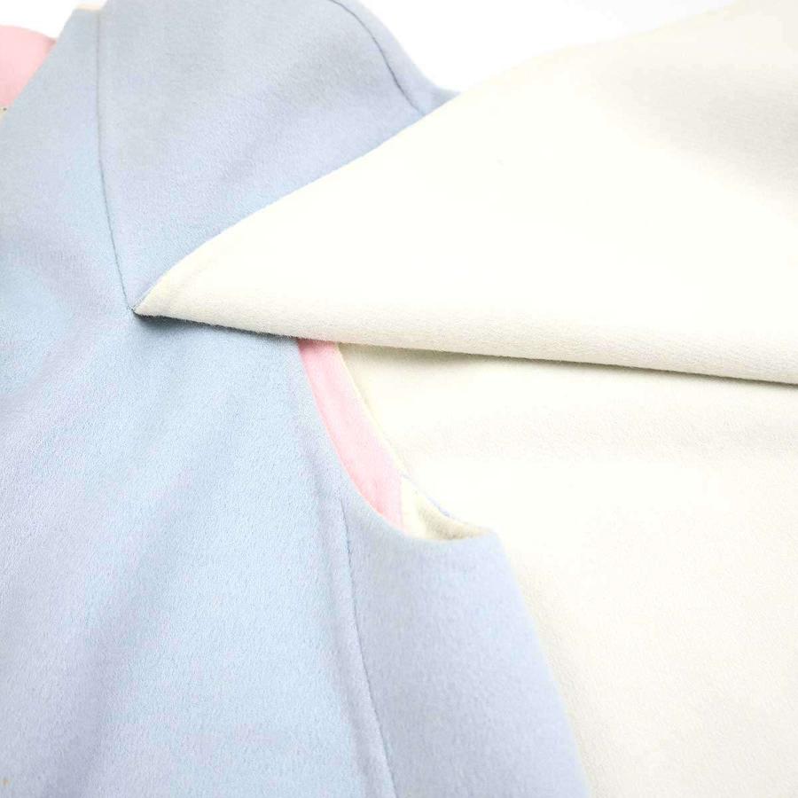 FENDI フェンディ レザーポケットダブルフェイスケープコート サックス