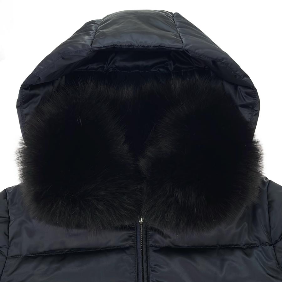 PRADA（プラダ） フォックスファーダウンコート 28G062 ネイビー 38
