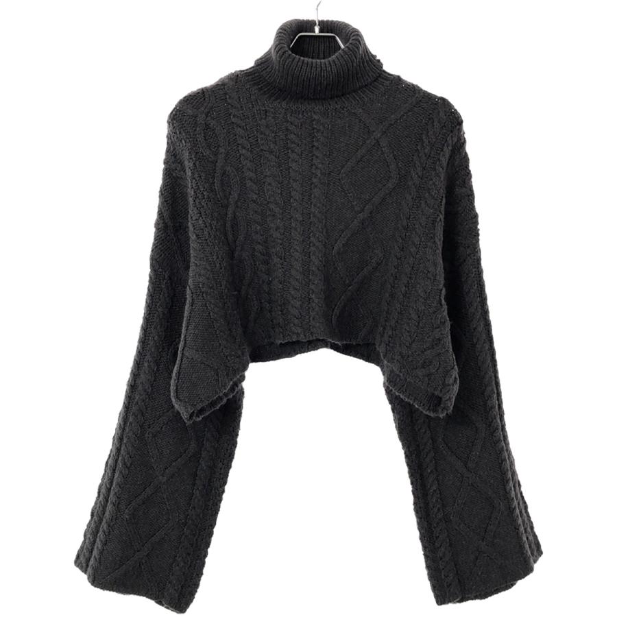 ELIN（エリン） STUDIOUS別注 cable cropped knit ケーブルクロップド  