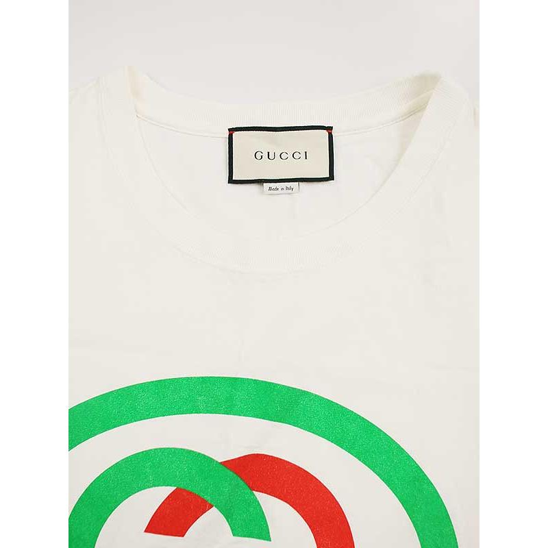 GUCCI グッチ 20SS インターロッキングGGプリントTシャツ アイボリー系 M IT28SBNW4TCH｜modescape｜03