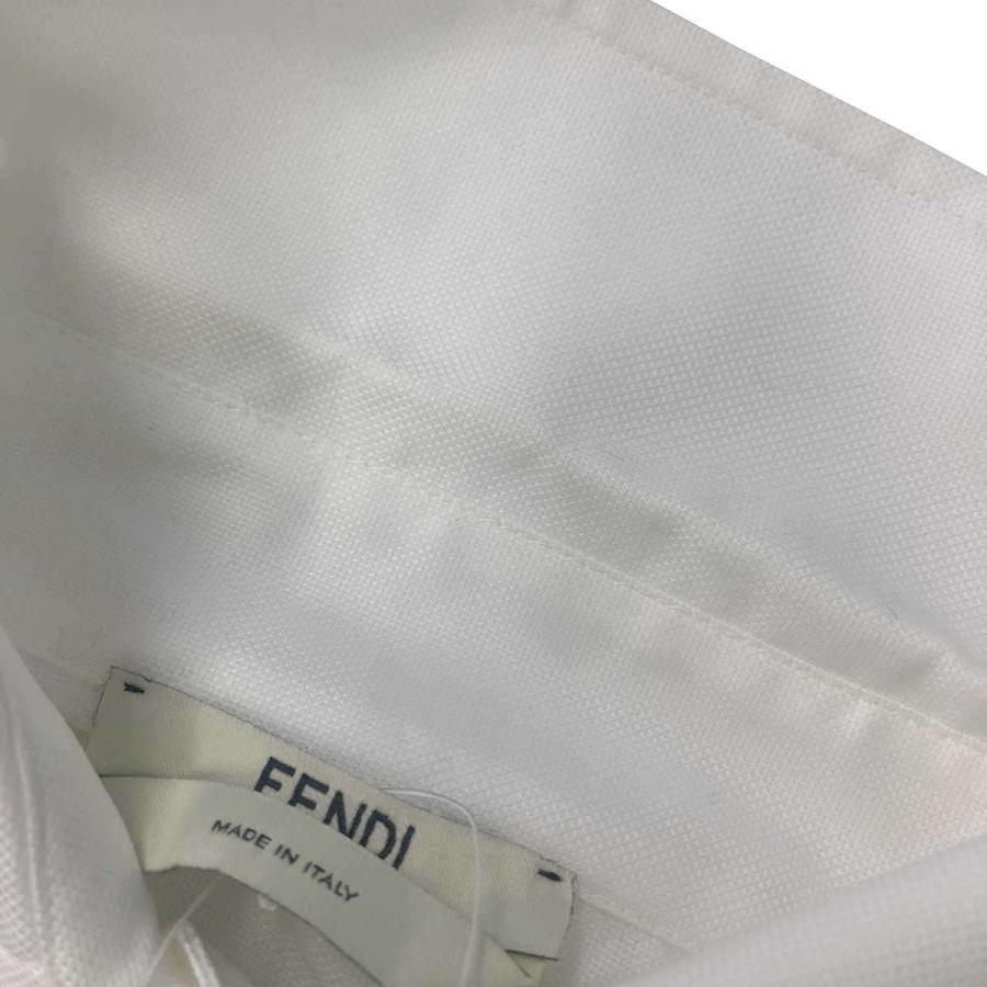 FENDI フェンディ エンブロイダリーカットアウト ブラウスシャツ FS6991 A1TJ ホワイト 36 FENDI（フェンディ） エンブロイダリーカットアウト ブラウスシャツ