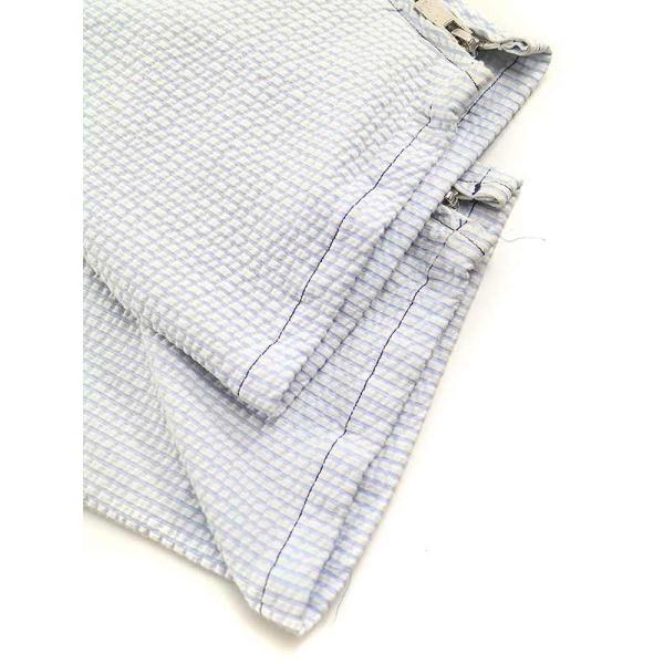 sulvam（サルバム） 18SS シアサッカーストライプパンツ サックス