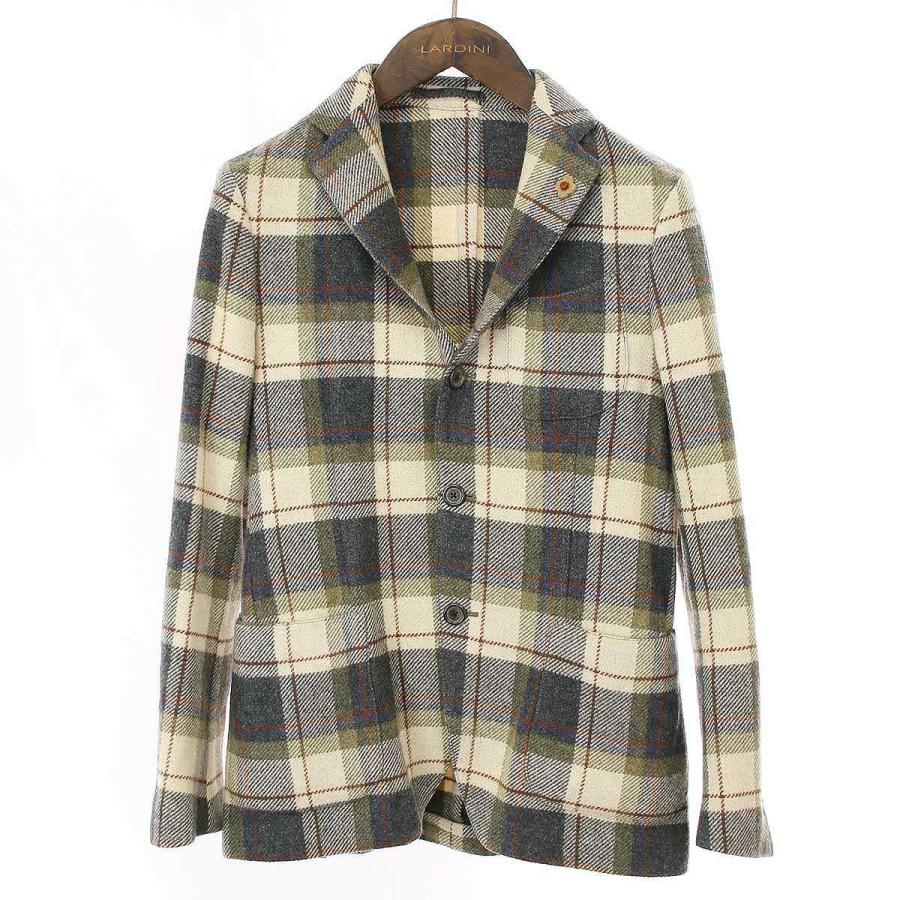 LARDINI（ラルディーニ） ウールチェックテーラードジャケット 