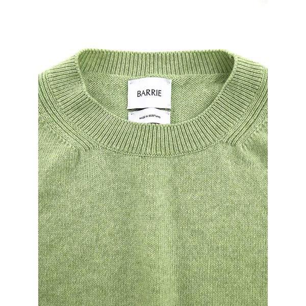BARRIE バリー サイドスリットカシミヤニットセーター グリーン  
