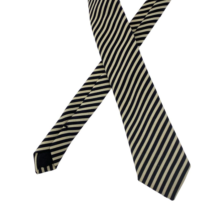 CELINE（セリーヌ） ウールストライプナローネクタイ ホワイト