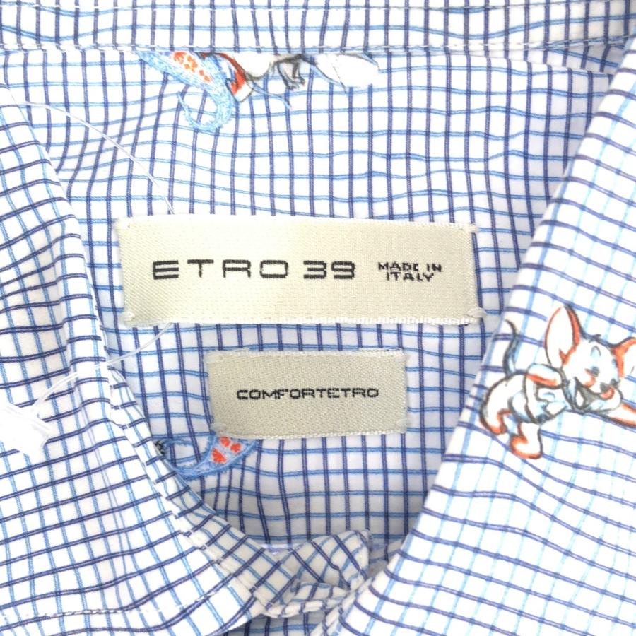 ETRO（エトロ） 20SS 『トムとジェリー』 格子柄シャツ ブルー 39