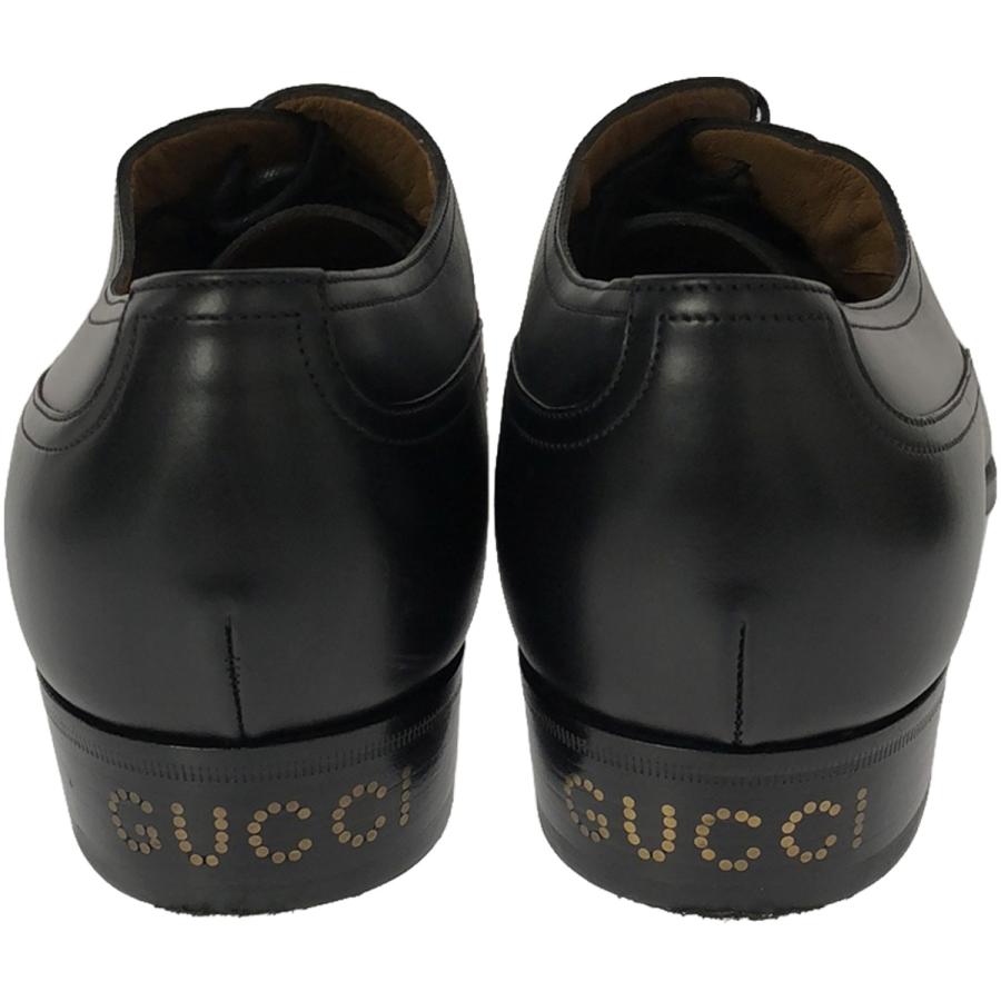 GUCCI グッチ ヒールロゴ ストレートチップレザーシューズ GUCCI グッチ ヒールロゴ ストレートチップレザーシューズ