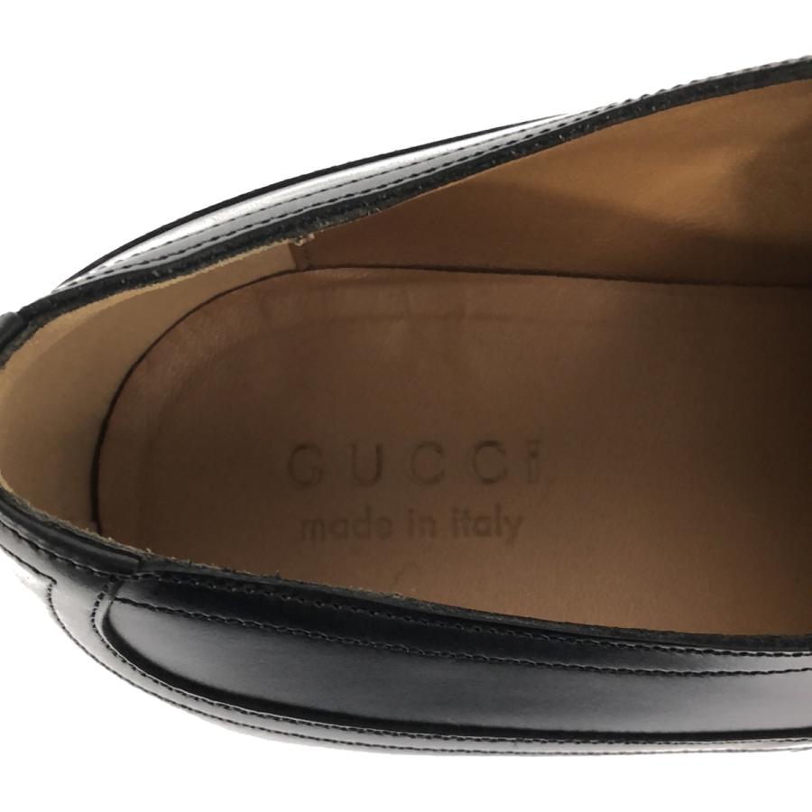 GUCCI グッチ ヒールロゴ ストレートチップレザーシューズ GUCCI グッチ ヒールロゴ ストレートチップレザーシューズ
