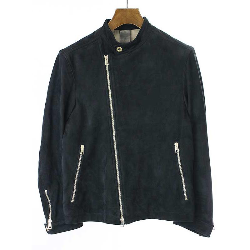 RUFFO ルッフォ　レザージャケット　黒 ブラック RUFFO（ルッフォ） ラムナッパレザーシングルライダースジャケット