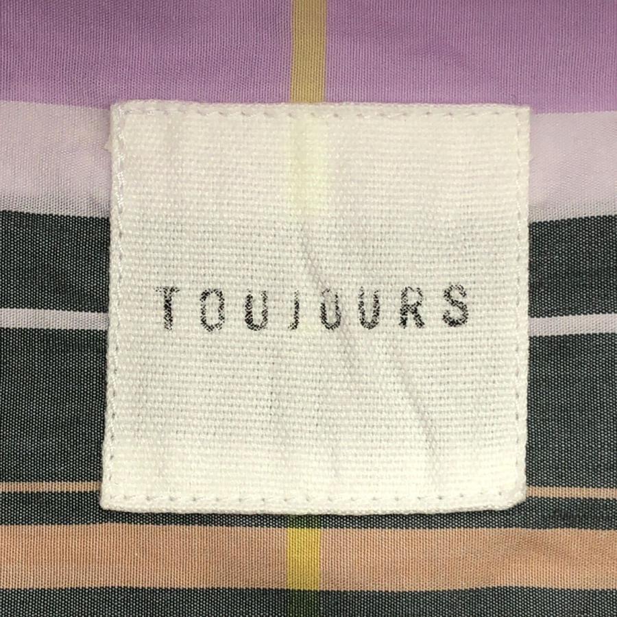 TOUJOURS（トゥジュー） マドラスチェックワンピース パープル系 