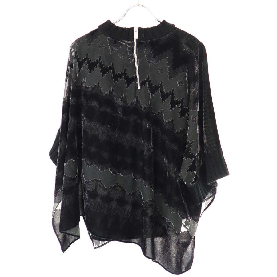 sacai サカイ 20AW ベルベットジャガードレイヤードニットトップス 20 