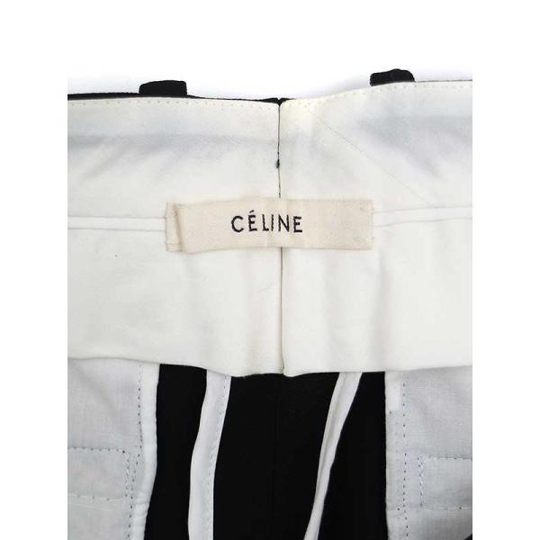 CELINE セリーヌ 裾切替 レーヨンワイドパンツ ブラック サイズ CELINE セリーヌ 裾切替 レーヨンワイドパンツ ブラック サイズ