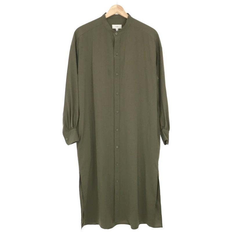 HYKE ハイク 21AW バンドカラーポリエステルシャツワンピース HYKE ハイク 21AW バンドカラーポリエステルシャツワンピース