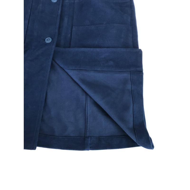 美品　ナイジェルケーボン　ノーカラー　リネンコート ネイビー　ワンピース 美品 ナイジェルケーボン ノーカラー リネンコート ネイビー