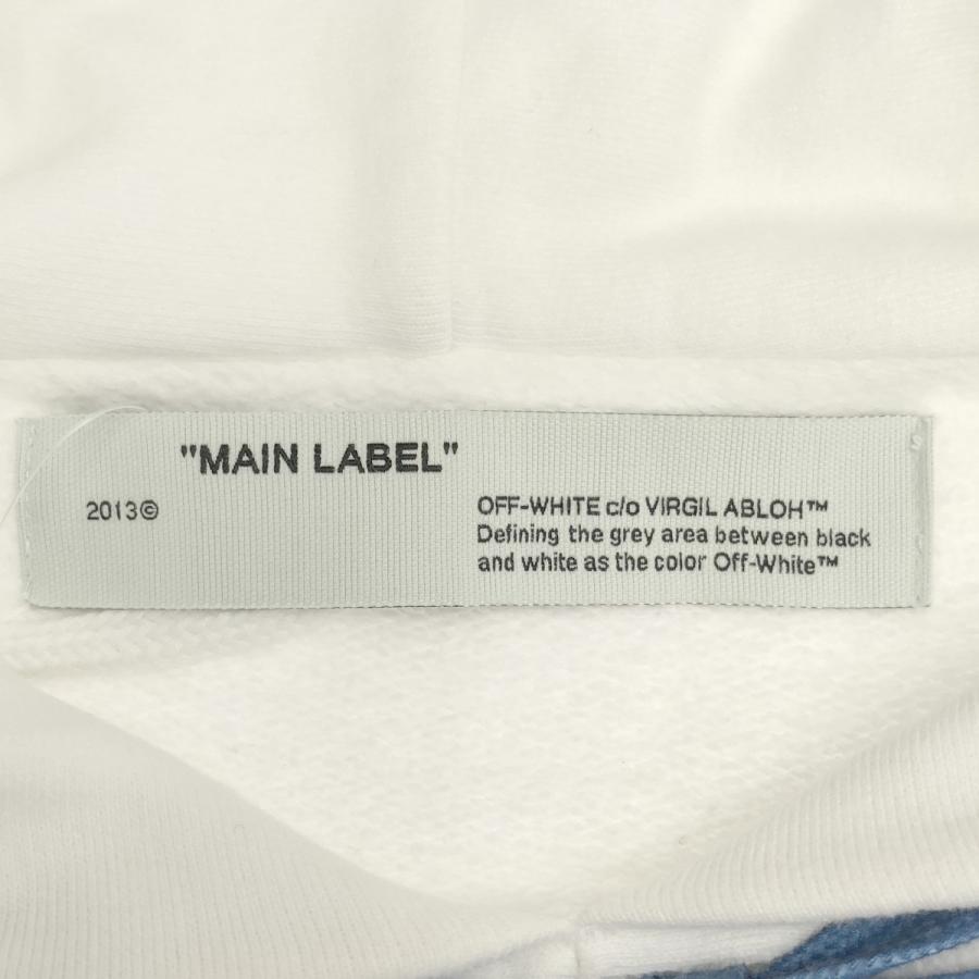 OFF-WHITE オフホワイト 19AW ペイントアロープリントスウェットプルオーバーパーカー OMBB057F19E30010 ホワイト S OFF-WHITE オフホワイト 19AW ペイントアロープリントスウェットプル