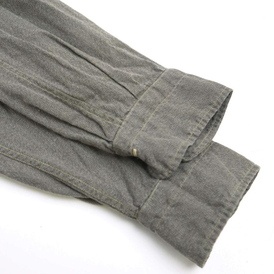 COMOLI（コモリ） 24SS ヨリ杢 ワークシャツ Z01-02004 グレー 4