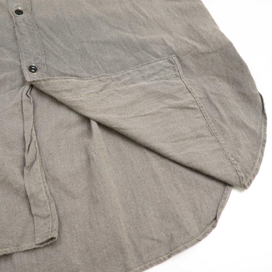 COMOLI（コモリ） 24SS ヨリ杢 ワークシャツ Z01-02004 グレー 4