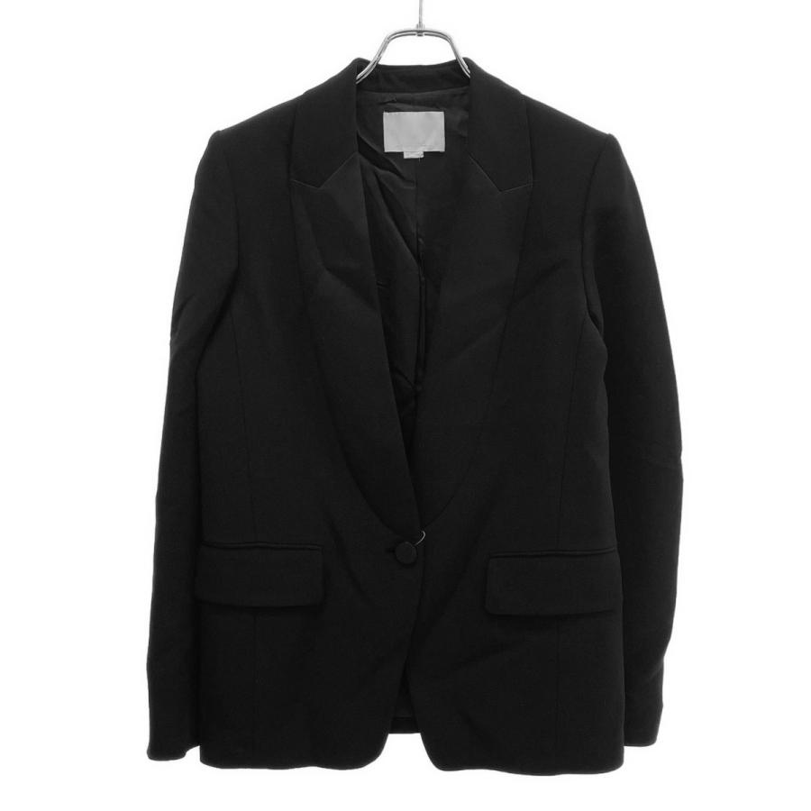 ALEXANDER WANG アレキサンダーワン サテンラペルセットアップスーツ  ブラック ジャケット：0 / パンツ：2 alexanderwang（アレキサンダー・ワン） サテンラペルセットアップ