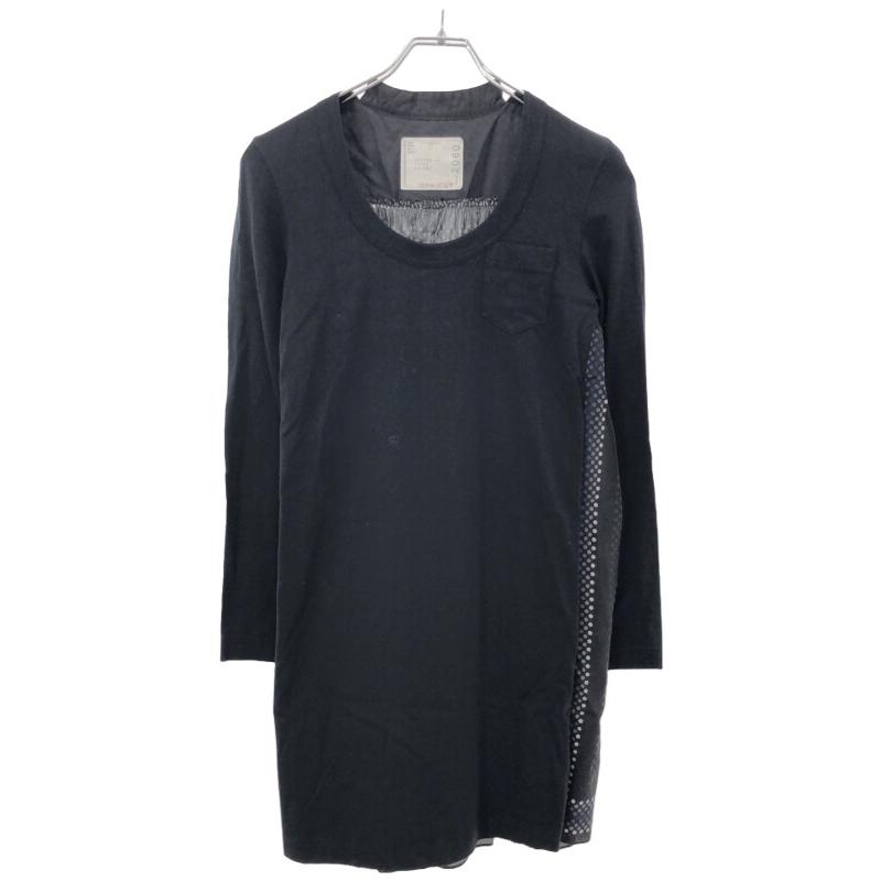 sacai サカイ 14AW ドット切替 ワンピース ブラック 1 14-02060 