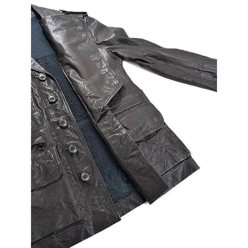 BALMAIN HOMME バルマン オム 11SS レザーサファリジャケット BALMAIN HOMME バルマン オム 11SS レザーサファリジャケット