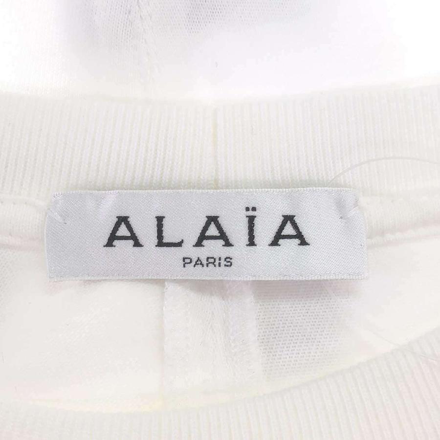 ALAIA アライア ロゴ刺繍ワイドスリーブTシャツ AA9H02913J010 