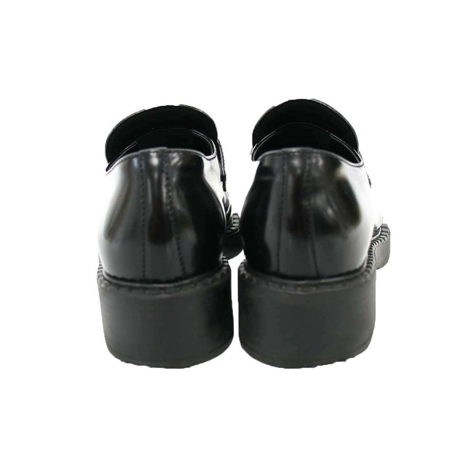 PRADA（プラダ） チョコレート ブラッシュドレザーローファー ブラック