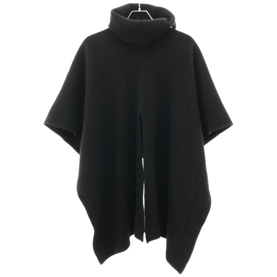 MSGM エムエスジイエムポンチョ ケープ ブラック黒 フリル ウール 40 L DRAE BY BLOSSOM ドラエ バイ ブロッサム ニットポンチョ ブラック F