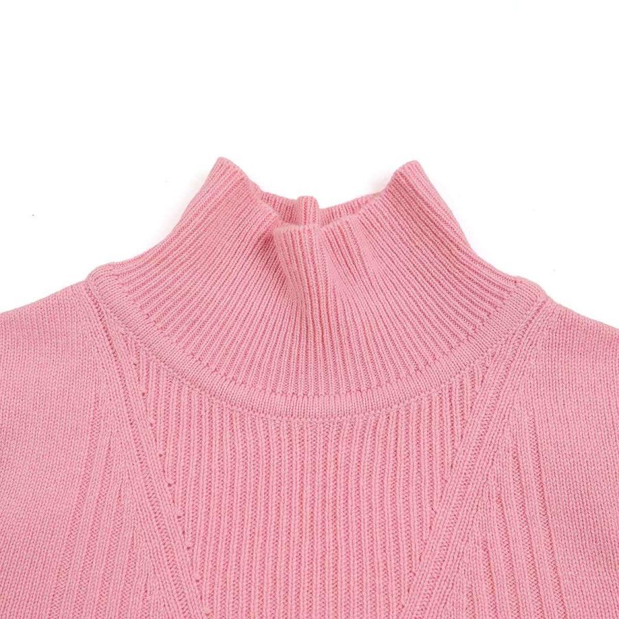 HERMES エルメス カシミヤリブニットワンピース ピンク 38
