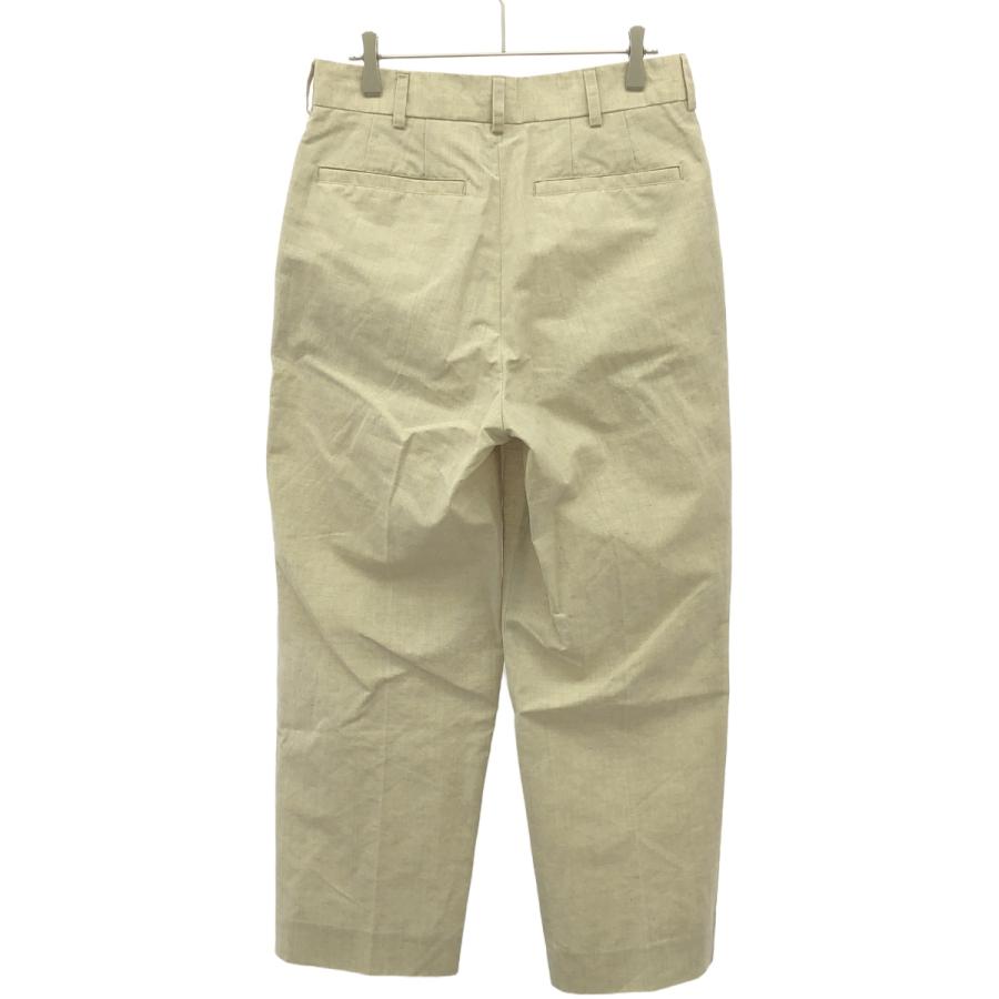 kontor コントール 2 Pleat Coated Trousers リネンウールトラウザー 