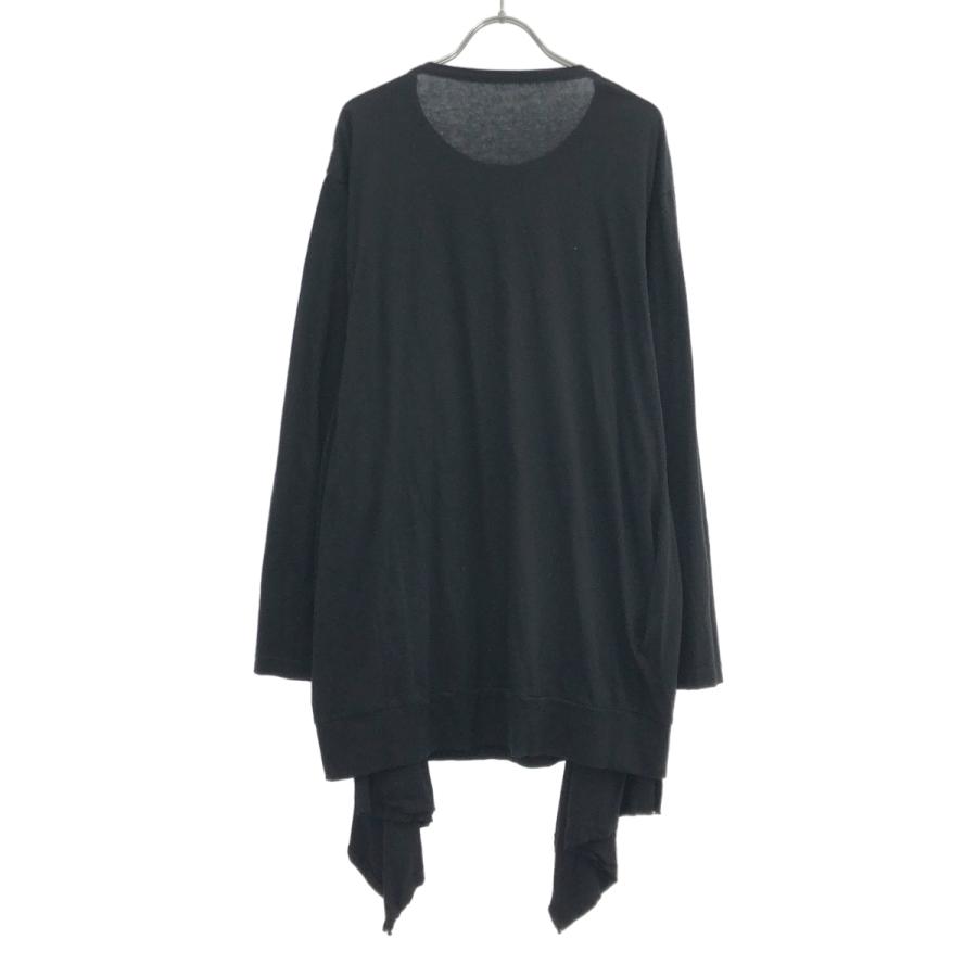 Y's ワイズ 19AW ドレープポケットコットンジャージーロングスリーブTシャツ YC-T64-066 ブラック 2 Y's（ワイズ） 19AW ドレープポケットコットンジャージーロング