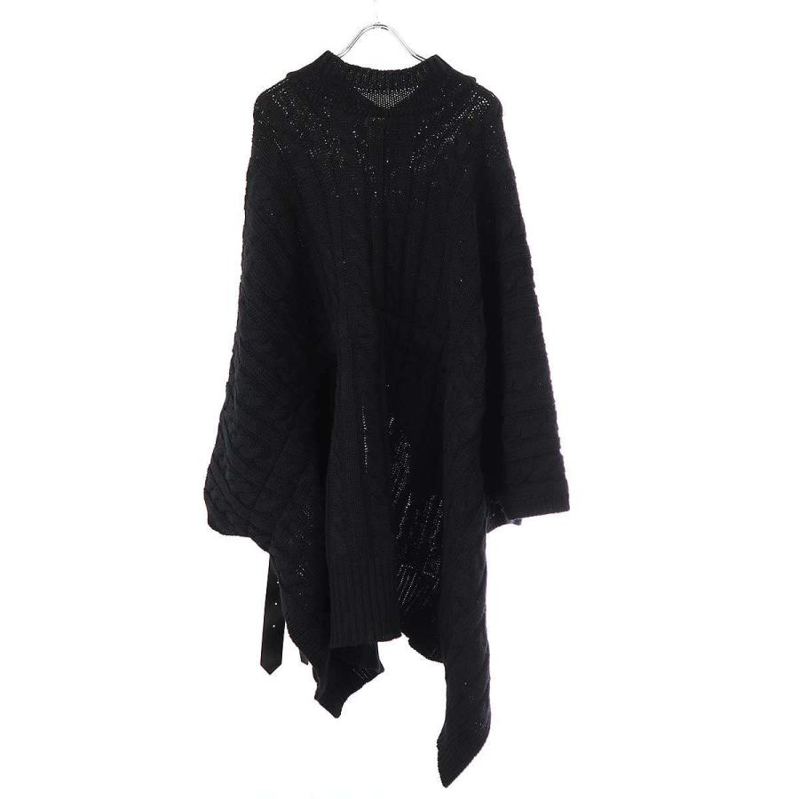 noir kei ninomiya - noir kei ninomiya ノワール ケイ ニノミヤ 21AW シェットランドウールオーバーサイズニットケープ 3H-N008 ブラック M noir kei ninomiya ノワール ケイ ニノミヤ 21AW シェットランド