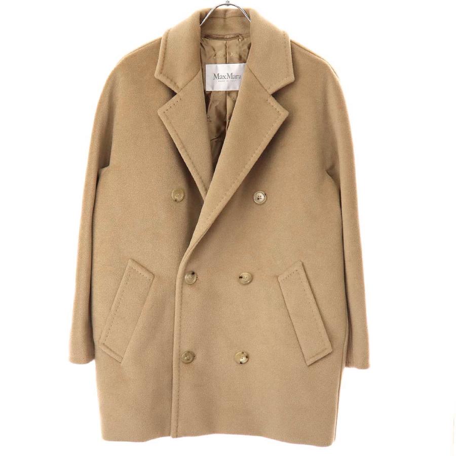 MaxMara ベージュ ダブルブレスト コート 40 MaxMara ベージュ ダブルブレスト コート 40 Max Mara マックスマーラ