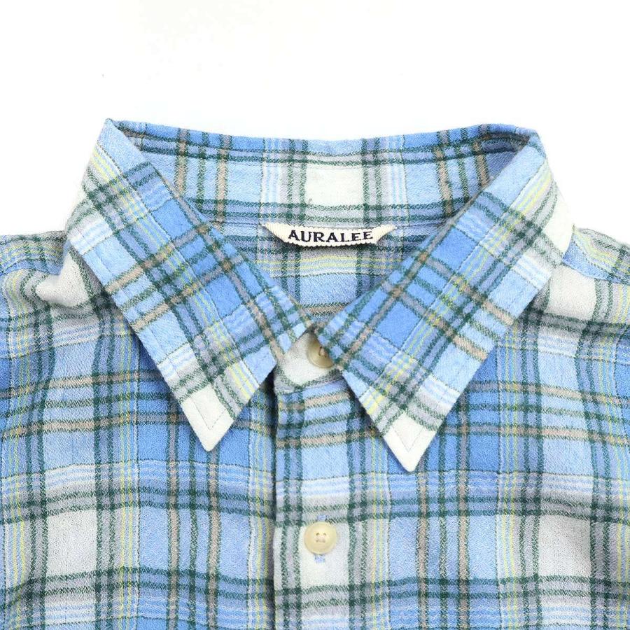 AURALEE オーラリー 24AW AIRY WOOL CHECK SHIRT エアリーウール