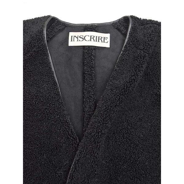 INSCRIRE（アンスクリア） 18AW パイピングフェイクムートンコート