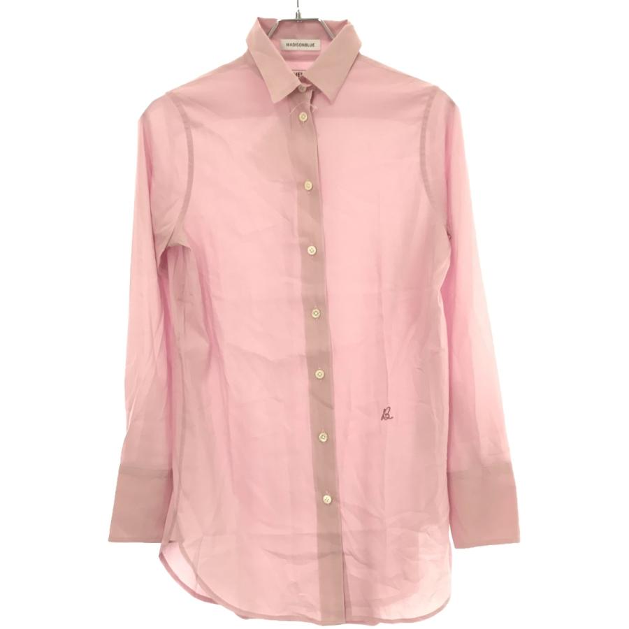 美品 マディソンブルー MADAME マダムシャツ リネン シルク 長袖