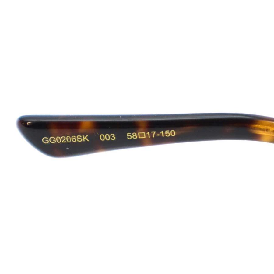 GUCCI グッチ サングラス アイウェア GG0206SK ゴールド 58□17-150 GUCCI（グッチ） サングラス アイウェア GG0206SK ゴールド 58□17-150