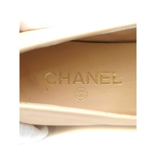CHANEL シャネル 18AW ココマークフラットレザーパンプス CHANEL シャネル 18AW ココマークフラットレザーパンプス