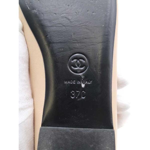 CHANEL シャネル 18AW ココマークフラットレザーパンプス CHANEL シャネル 18AW ココマークフラットレザーパンプス