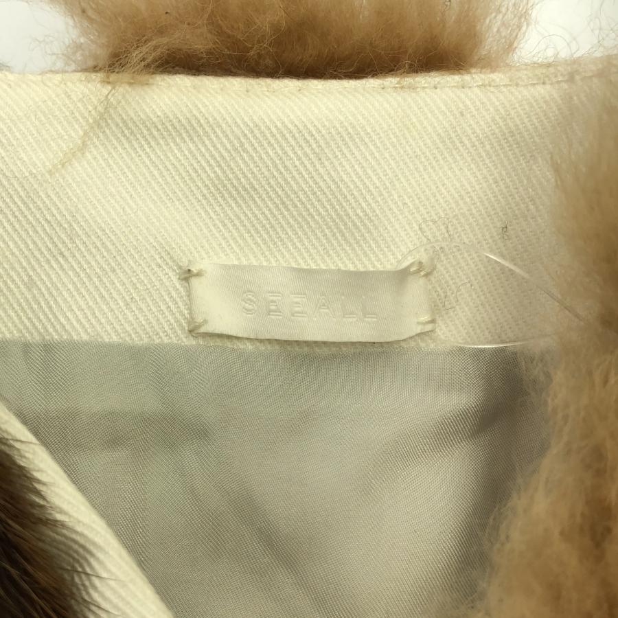 SEEALL シーオール 21AW FUR CARDIGAN パッチワークファーカーディガン SAW11 JK512 ブラウン系 38 SEEALL シーオール 21AW FUR CARDIGAN パッチワークファーカーディガン