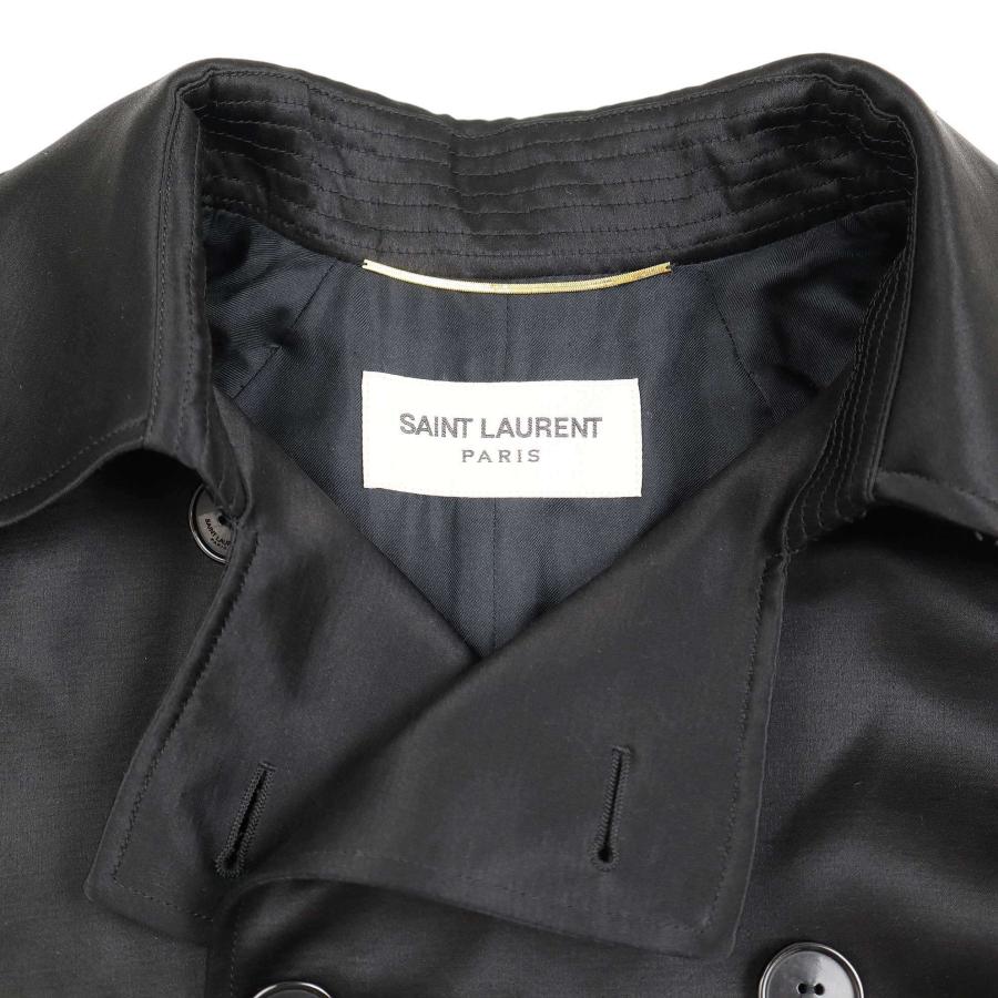 SAINT LAURENT PARIS サンローラン パリ 14SS サテン ロングトレンチ 