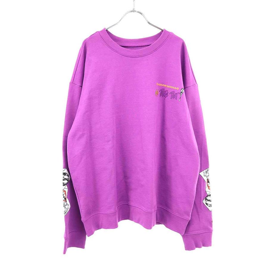 クロムハーツ Matty Boy パープル スウェット M CHROME HEARTS クロムハーツ MATTY BOY PPO IWANT MORE NOT LESS HD